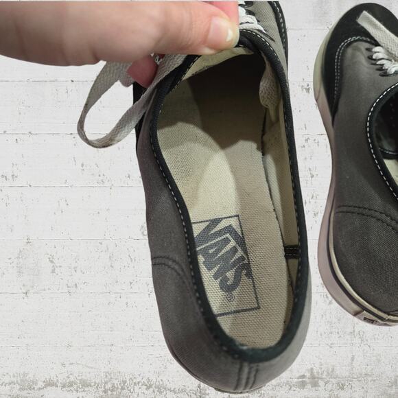 Vans Gray Black Color Block Canvas Low Top Lace Lifestyle Skater Sneakers Size 7 - Picture 8 of 12